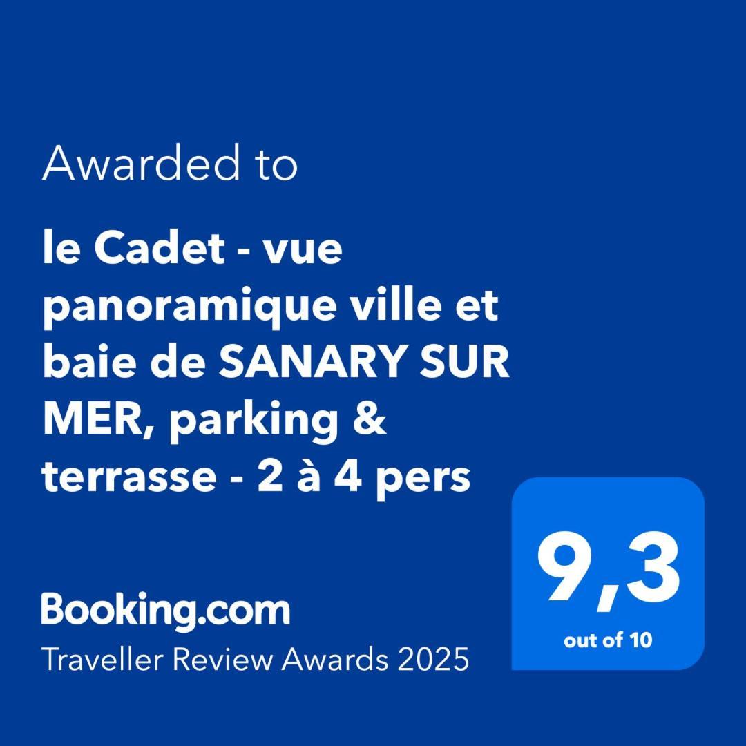 Le Cadet - Vue Panoramique Ville Et Baie De Sanary Sur Mer, Parking & Terrasse - 2 A 4 Pers エクステリア 写真